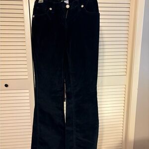 No Boundaries Black Flare Velvet Stretch Pants